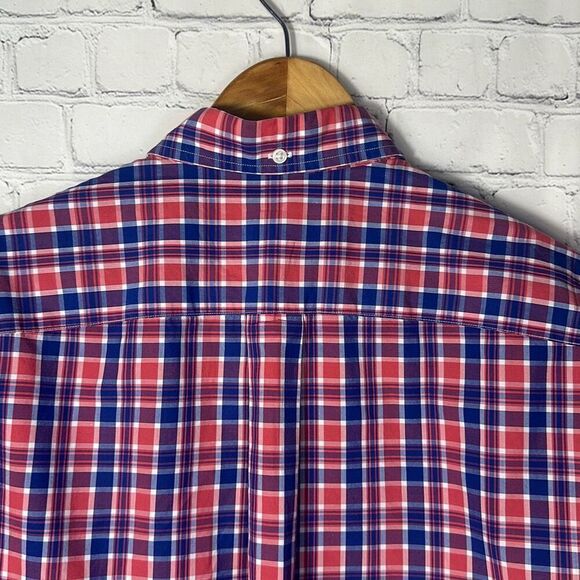 Brooks Brothers Red Fleece Mens Blue Red Plaid Button Down Shirt size M Medium - Picture 3 of 7